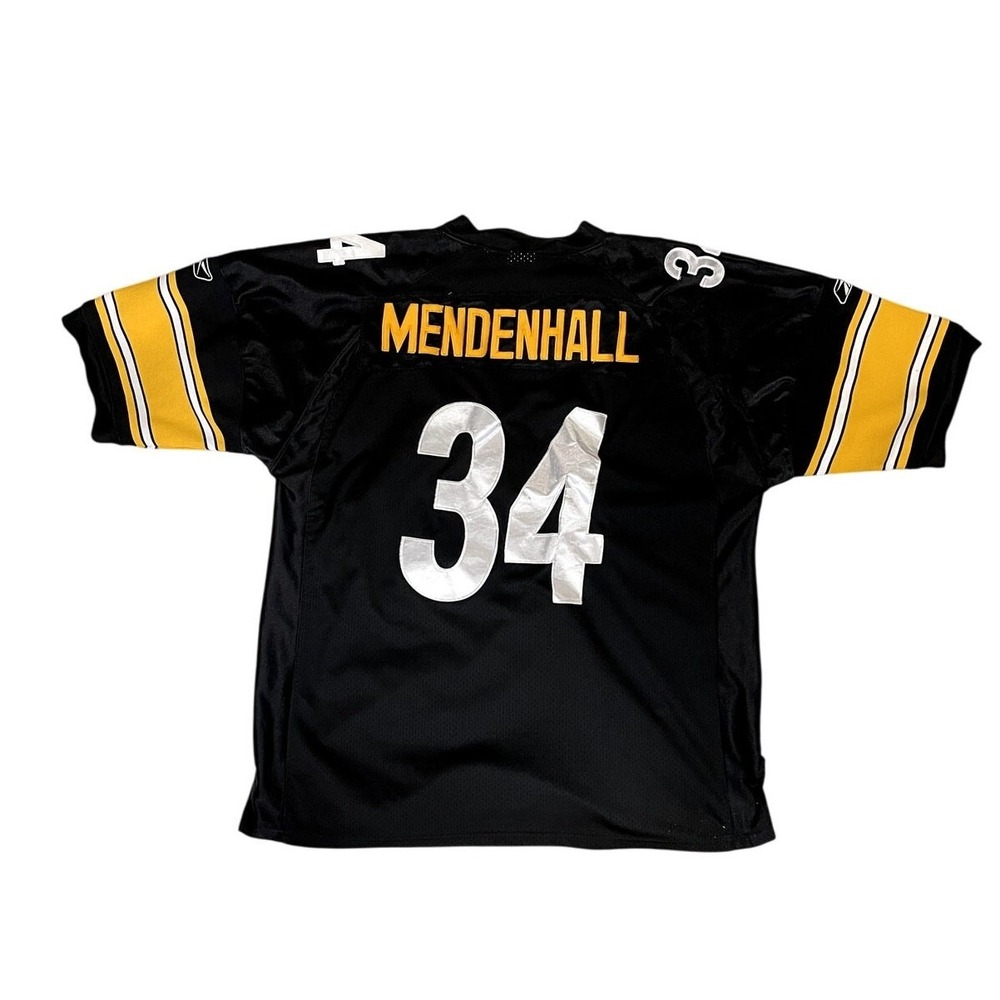 NFL Pittsburgh Steelers Rashard Mendenhall Reebok Sewn Jersey Men Size 52 Black